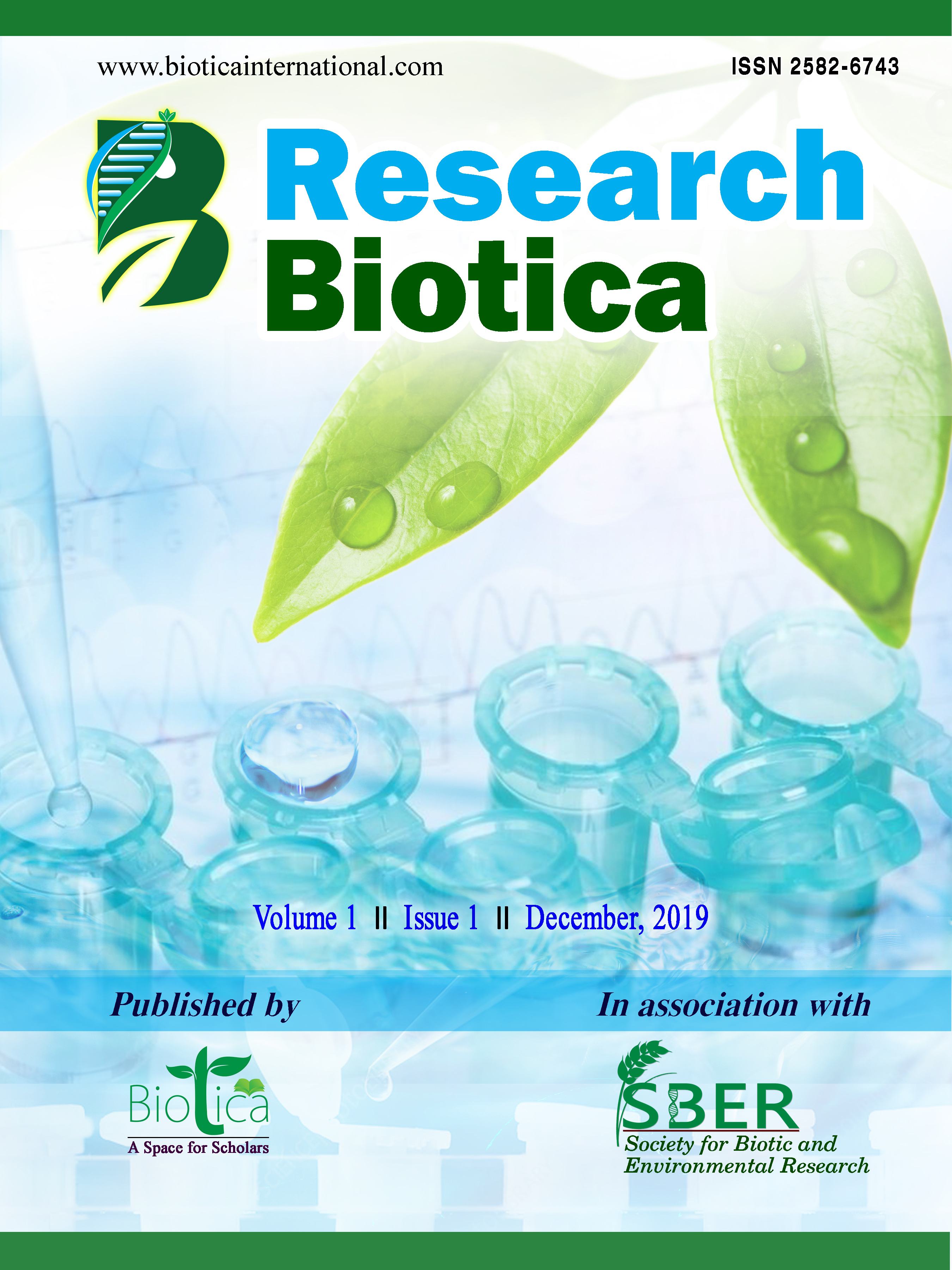 Research Biotica Volume 1 Issue 1 Cover Page