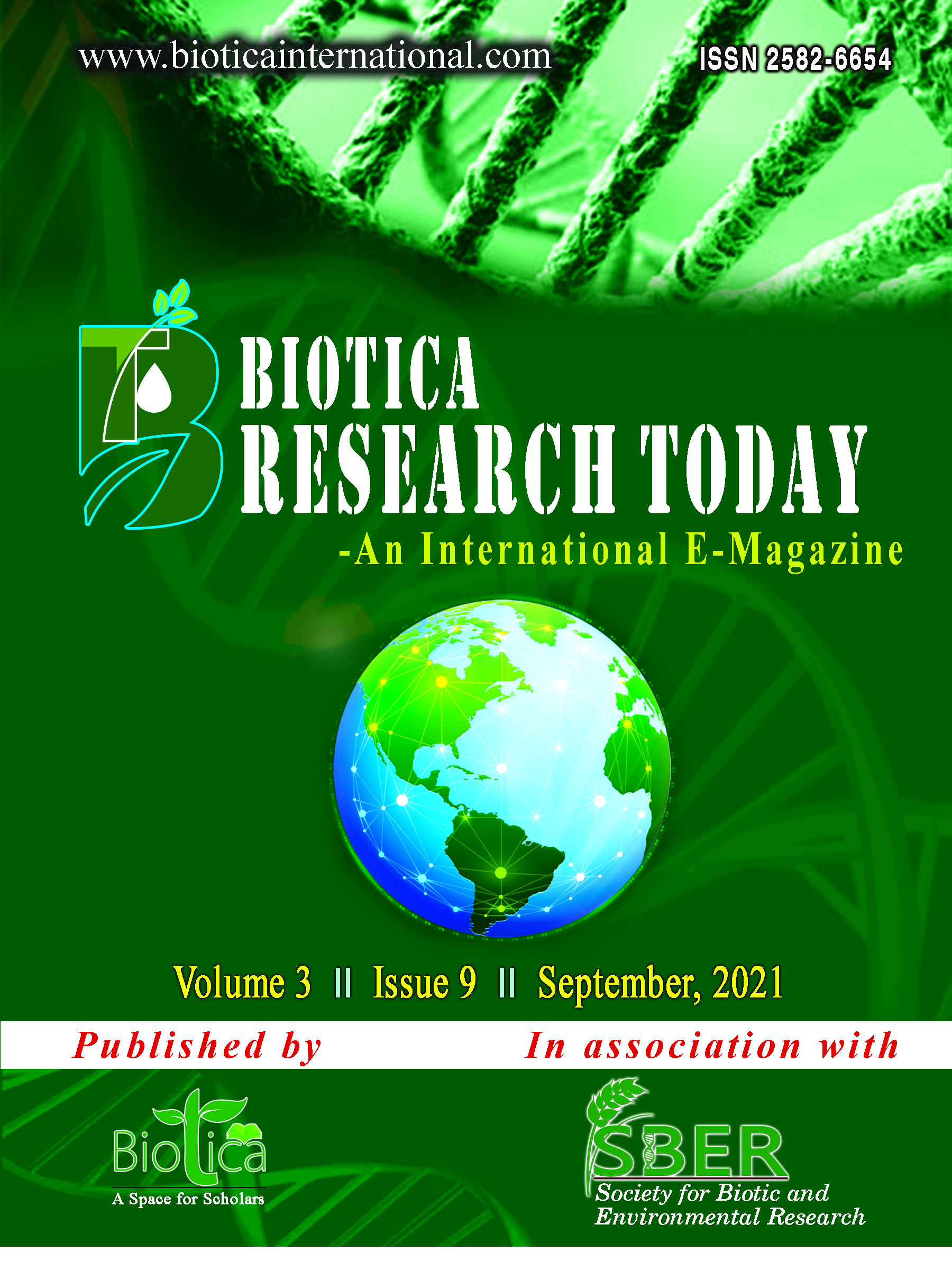 Biotica Research Today Vol 3 Issue 9 Cover Page